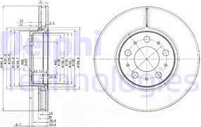 Delphi BG3513C - Гальмівний диск avtolavka.club