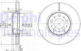 Delphi BG3513 - Гальмівний диск avtolavka.club