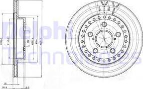 Delphi BG3536 - Гальмівний диск avtolavka.club