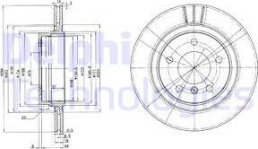 Delphi BG3530C - Гальмівний диск avtolavka.club