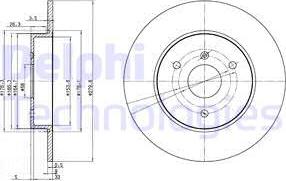 Delphi BG3526 - Гальмівний диск avtolavka.club