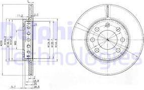 Delphi BG3658 - Гальмівний диск avtolavka.club