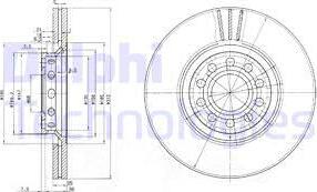 Delphi BG3657C - Гальмівний диск avtolavka.club