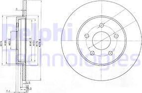 Delphi BG3663 - Гальмівний диск avtolavka.club