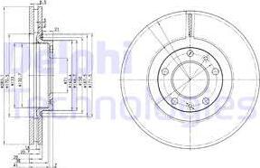 Delphi BG3682 - Гальмівний диск avtolavka.club