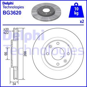 Delphi BG3620 - Гальмівний диск avtolavka.club