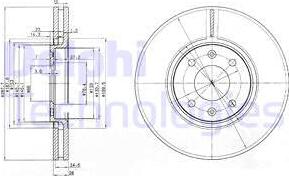 Delphi BG3675 - Гальмівний диск avtolavka.club