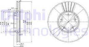 Delphi BG3676 - Гальмівний диск avtolavka.club