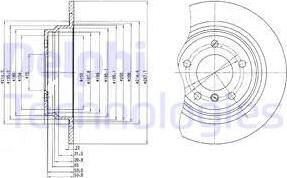 Delphi BG3044 - Гальмівний диск avtolavka.club