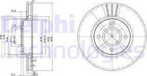 Delphi BG3056 - Гальмівний диск avtolavka.club