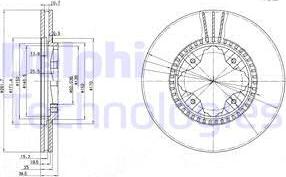 Delphi BG3063 - Гальмівний диск avtolavka.club