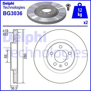 Delphi BG3036 - Гальмівний диск avtolavka.club