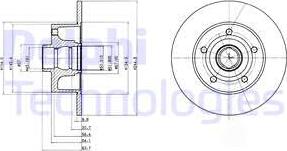 Delphi BG3030 - Гальмівний диск avtolavka.club