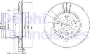 Delphi BG3025 - Гальмівний диск avtolavka.club