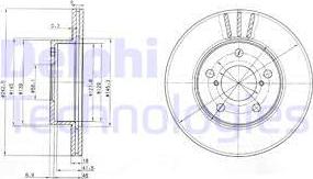 Delphi BG3151 - Гальмівний диск avtolavka.club