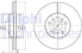 Delphi BG3168 - Гальмівний диск avtolavka.club