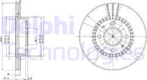 Delphi BG3134 - Гальмівний диск avtolavka.club