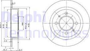 Delphi BG3126 - Гальмівний диск avtolavka.club