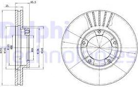 Delphi BG3174 - Гальмівний диск avtolavka.club