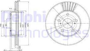 Delphi BG3171 - Гальмівний диск avtolavka.club