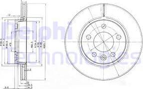 Delphi BG3893C - Гальмівний диск avtolavka.club