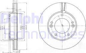 Delphi BG3858 - Гальмівний диск avtolavka.club