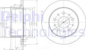 Delphi BG3853 - Гальмівний диск avtolavka.club