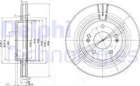 Delphi BG3860 - Гальмівний диск avtolavka.club