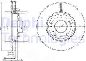 Delphi BG3861 - Гальмівний диск avtolavka.club