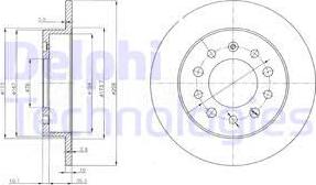 Delphi BG3862 - Гальмівний диск avtolavka.club