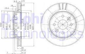 Delphi BG3803 - Гальмівний диск avtolavka.club