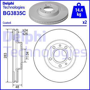 Delphi BG3835C - Гальмівний диск avtolavka.club