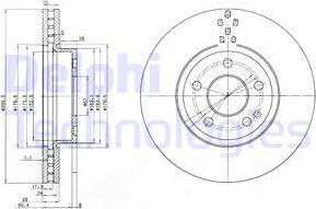 Delphi BG3838C - Гальмівний диск avtolavka.club