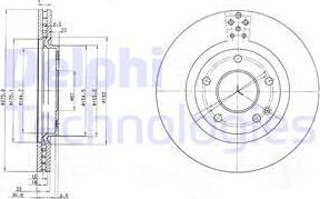 Delphi BG3829 - Гальмівний диск avtolavka.club