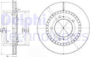 Delphi BG3821 - Гальмівний диск avtolavka.club