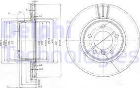 Delphi BG3870 - Гальмівний диск avtolavka.club