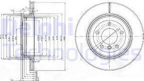 Delphi BG3872 - Гальмівний диск avtolavka.club