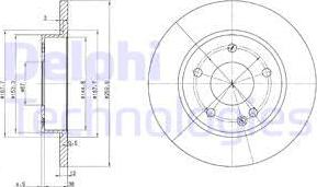 Delphi BG3394 - Гальмівний диск avtolavka.club