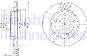 Delphi BG3395 - Гальмівний диск avtolavka.club