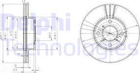 Delphi BG3341 - Гальмівний диск avtolavka.club