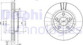 Delphi BG3347C - Гальмівний диск avtolavka.club