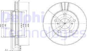 Delphi BG3355 - Гальмівний диск avtolavka.club