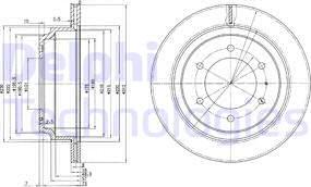 Delphi BG3353 - Гальмівний диск avtolavka.club