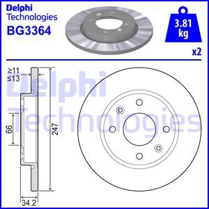 Delphi BG3364 - Гальмівний диск avtolavka.club