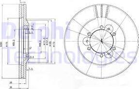 Delphi BG3378 - Гальмівний диск avtolavka.club