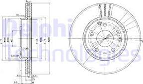 Delphi BG3240C - Гальмівний диск avtolavka.club