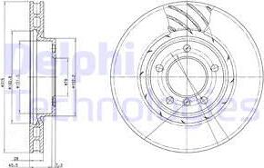 Delphi BG3215 - Гальмівний диск avtolavka.club