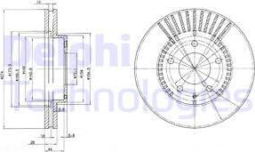 Delphi BG3232 - Гальмівний диск avtolavka.club