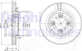 Delphi BG3272 - Гальмівний диск avtolavka.club