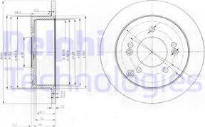 Delphi BG3799 - Гальмівний диск avtolavka.club